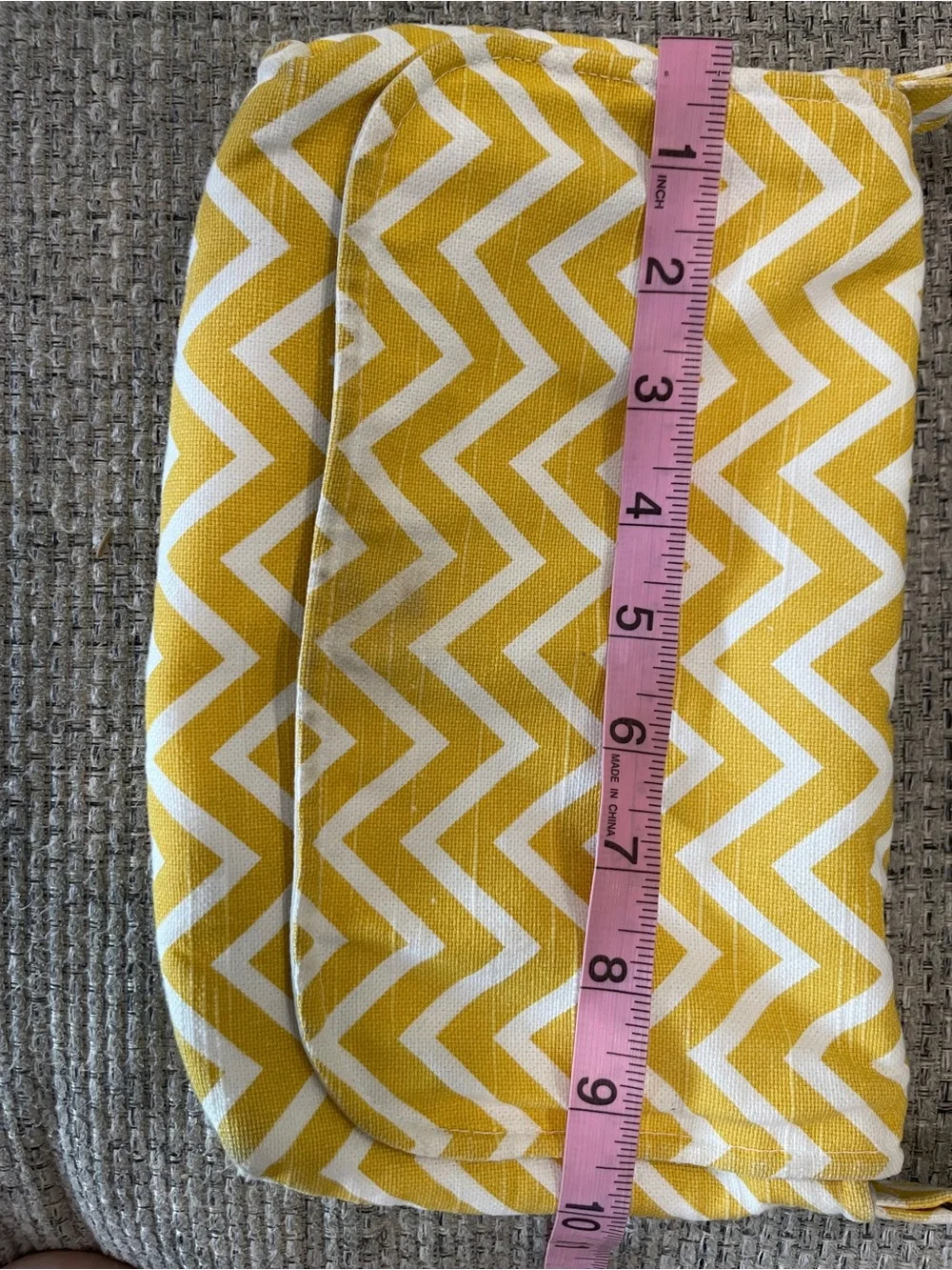 Yellow Chevron Fabric Crossbody Bag Womens Lightweight Summer purse